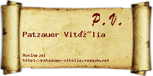 Patzauer Vitália névjegykártya
