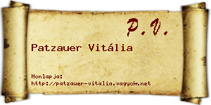 Patzauer Vitália névjegykártya