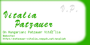 vitalia patzauer business card